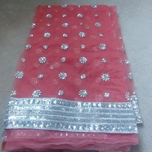 Saree with blouse and peticot